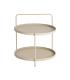 MESITA BEIGE METAL 56 X 56 X 60 CM