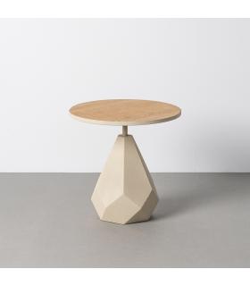 MESITA CREMA METAL 50 X 50 X 50 CM