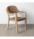 SILLA SIMIL MADERA ALUMINIO-RATTÁN PE 57 X 61 X 82 CM