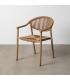SILLA SIMIL MADERA ALUMINIO-RATTÁN PE 56,50 X 62,50 X 80,50