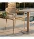 SILLA BEIGE ALUMINIO-RATTÁN PE CONTRACT 56 X 58 X 76 CM