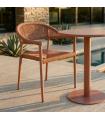 Terracotta aluminium-rattan PE chair 56 x 58 x 76 cm