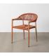 SILLA TERRACOTA ALUMINIO-RATTÁN PE 56 X 58 X 76 CM