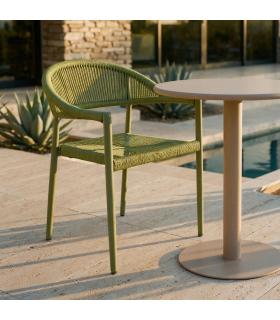 SILLA VERDE ALUMINIO-RATTÁN PE CONTRACT 56 X 58 X 76 CM