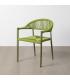 SILLA VERDE ALUMINIO-RATTÁN PE CONTRACT 56 X 58 X 76 CM