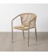 SILLA BEIGE ALUMINIO-RATTÁN PE CONTRACT 57 X 60 X 77,50 CM