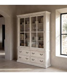 ALACENA BLANCO ROZADO MADERA DE PINO 180 X 44 X 240 CM