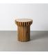 MESA AUXILIAR MADERA-MÁRMOL SALÓN 53 X 53 X 62 CM