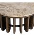 MESA CENTRO MADERA-MÁRMOL SALÓN 90 X 90 X 42 CM