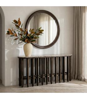 CONSOLA MADERA-MÁRMOL SALÓN 160 X 40 X 76 CM