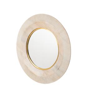 ESPEJO MADERA DE MANGO DECORACIÓN 90 X 5 X 90 CM