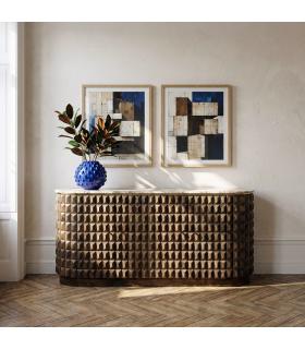 APARADOR MADERA-MÁRMOL SALÓN 154 X 40 X 76 CM