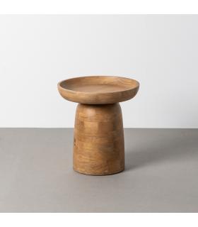 MESITA NATURAL MADERA DE MANGO SALÓN 44 X 44 X 47 CM