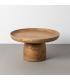 MESITA NATURAL MADERA DE MANGO SALÓN 75 X 75 X 40 CM