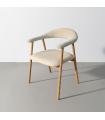 SILLA BRAZOS CREMA TEJIDO-METAL CONTRACT 57 X 54 X 76 CM