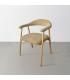 SILLA BRAZOS BEIGE TEJIDO-METAL CONTRACT 57 X 54 X 76 CM