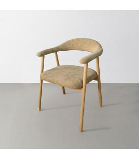 SILLA BRAZOS BEIGE TEJIDO-METAL CONTRACT 57 X 54 X 76 CM