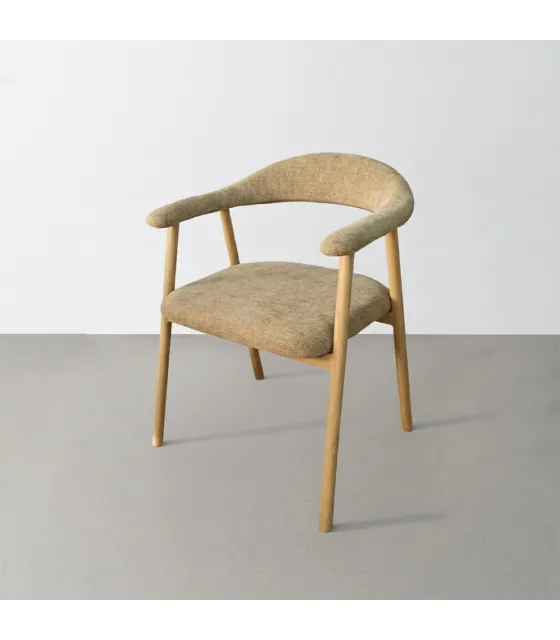 SILLA BRAZOS BEIGE TEJIDO-METAL CONTRACT 57 X 54 X 76 CM