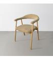Beige fabric-metal armchair contract chair 57 x 54 x 76 cm