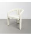 Cream fabric armchair contract chair 60 x 53.5 x 76.5 cm