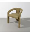 Beige fabric armchair contract chair 60 x 53.5 x 76.5 cm