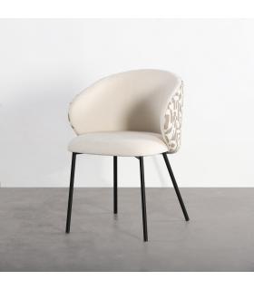 SILLA ESTAMPADO TEJIDO-METAL CONTRACT 56,50 X 56 X 74,50 CM