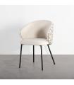 Fabric-metal patterned contract chair 56.5 x 56 x 74.5 cm