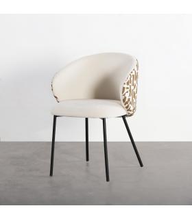 SILLA ESTAMPADO TEJIDO-METAL CONTRACT 56,50 X 56 X 74,50 CM