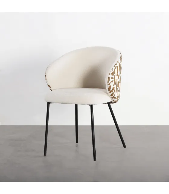 SILLA ESTAMPADO TEJIDO-METAL CONTRACT 56,50 X 56 X 74,50 CM