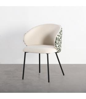 SILLA ESTAMPADO TEJIDO-METAL CONTRACT 56,50 X 56 X 74,50 CM