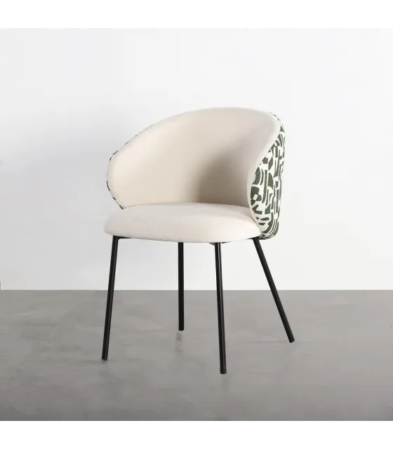 SILLA ESTAMPADO TEJIDO-METAL CONTRACT 56,50 X 56 X 74,50 CM