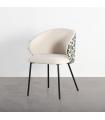 Fabric-metal patterned contract chair 56.5 x 56 x 74.5 cm