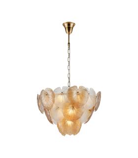 LÁMPARA TECHO CHAMPÁN CRISTAL 55 X 55 X 38 CM