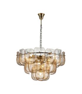 LÁMPARA TECHO CHAMPÁN CRISTAL 78 X 78 X 44 CM