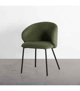 SILLA VERDE TEJIDO-METAL CONTRACT 56,50 X 56 X 74,50 CM
