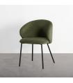 Green fabric-metal contract chair 56.5 x 56 x 74.5 cm
