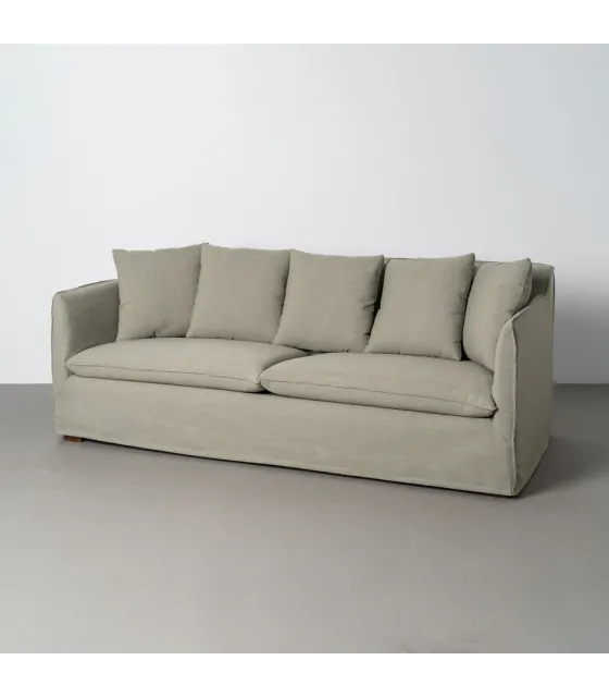 SOFÁ VERDE TEJIDO SALÓN 215 X 92 X 78 CM