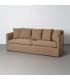 SOFÁ MARRÓN TEJIDO SALÓN 215 X 92 X 78 CM