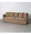 SOFÁ MARRÓN TEJIDO SALÓN 215 X 92 X 78 CM