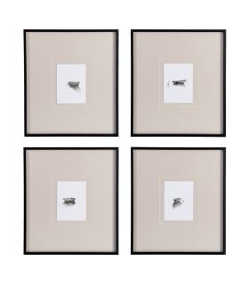 CUADRO PINTURA BARCAS 4/M MADERA-CRISTAL 44 X 50 CM