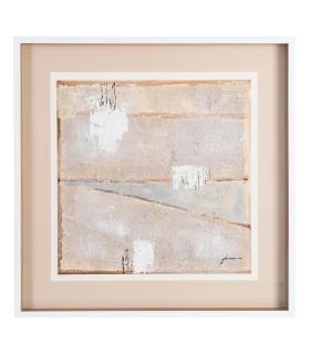 CUADRO PINTURA ABSTRACTO MADERA-CRISTAL 80 X 80 CM