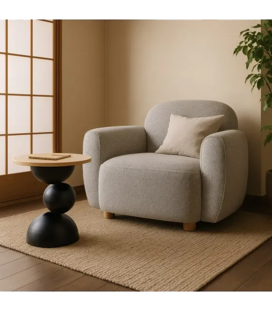 SILLÓN JASPEADO TEJIDO SALÓN 90 X 81 X 67 CM