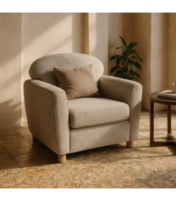 SILLÓN JASPEADO TEJIDO SALÓN 81 X 75 X 82 CM