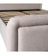 CAMA BEIGE TEJIDO DORMITORIO 160 X 217 X 107 CM