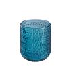 VASO AZUL CRISTAL DECORACIÓN 7,50 X 7,50 X 9,40 CM