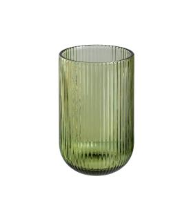 VASO VERDE CRISTAL DECORACIÓN 8 X 8 X 12,80 CM