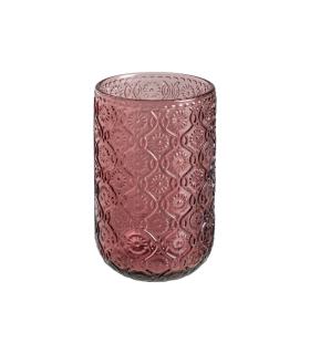 VASO ROSA CRISTAL DECORACIÓN 8 X 8 X 12,70 CM