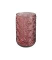 VASO ROSA CRISTAL DECORACIÓN 8 X 8 X 12,70 CM