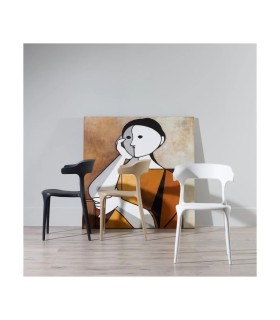 SILLA BLANCO POLIPROPILENO 51 X 41,50 X 76,50 CM