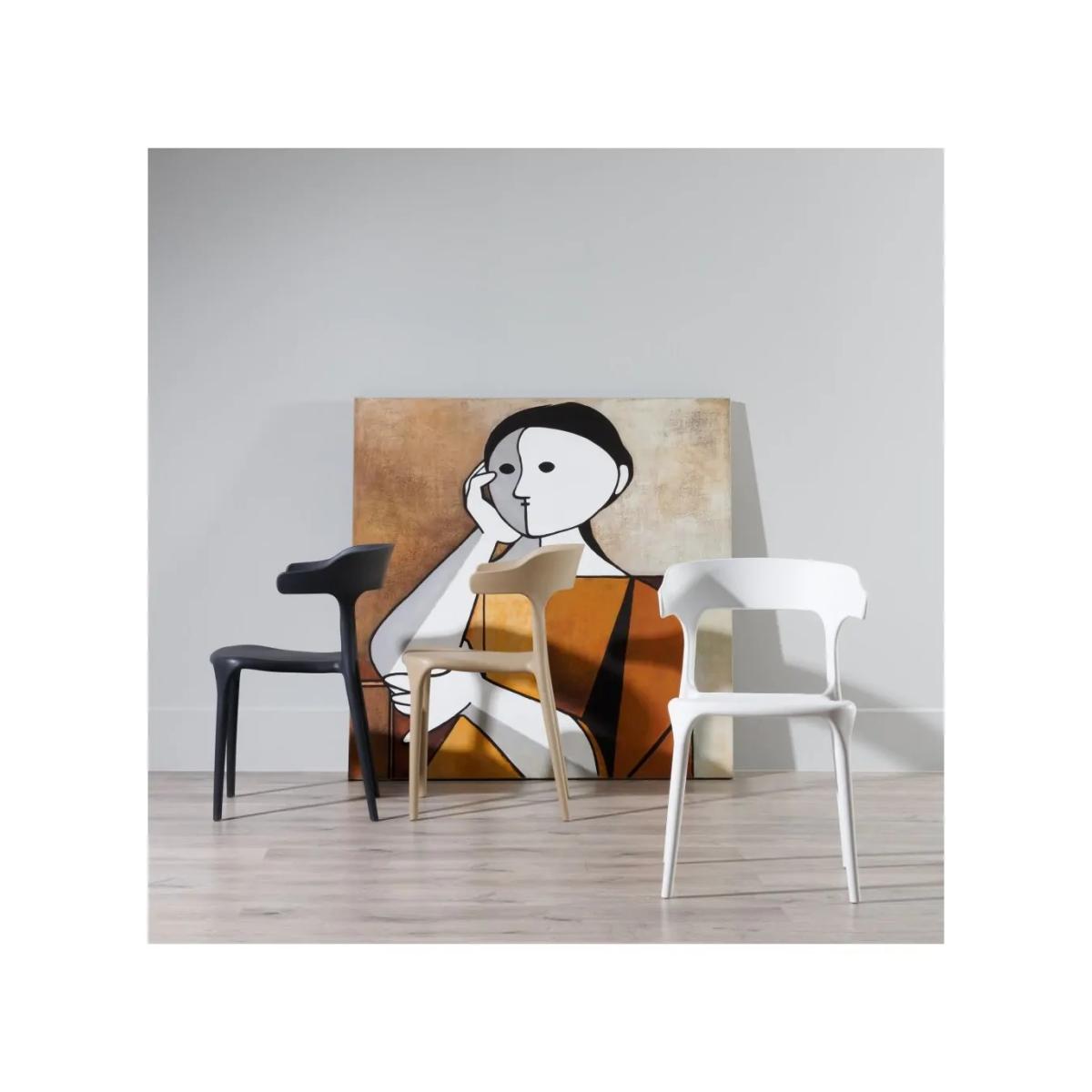 SILLA BLANCO POLIPROPILENO 51 X 41,50 X 76,50 CM